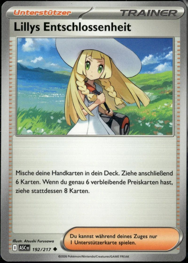 Lillys Entschlossenheit 192 Erhabene Helden Deutsch Near Mint Pokémon Karte