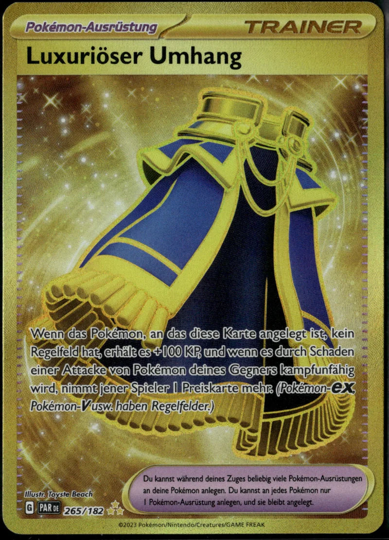 Luxuriöser Umhang 265 Paradoxrift Deutsch Near Mint Pokémon Karte