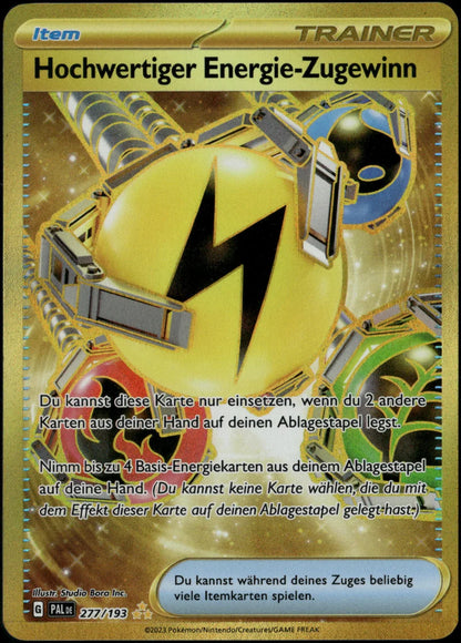 Hochwertiger Energie-Zugewinn 277 Entwicklungen in Paldea Deutsch Near Mint Pokémon Karte