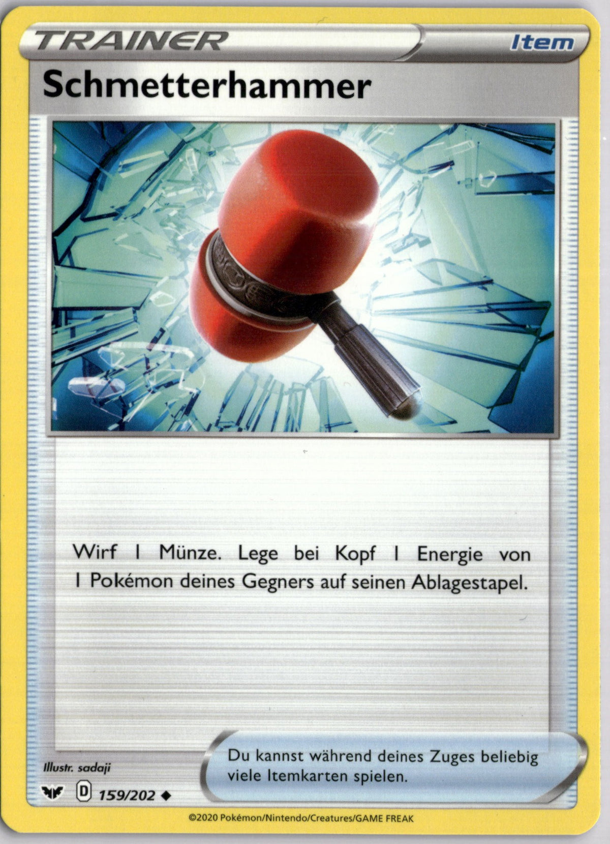 Schmetterhammer 159 Schwert & Schild Deutsch Near Mint Pokémon Karte