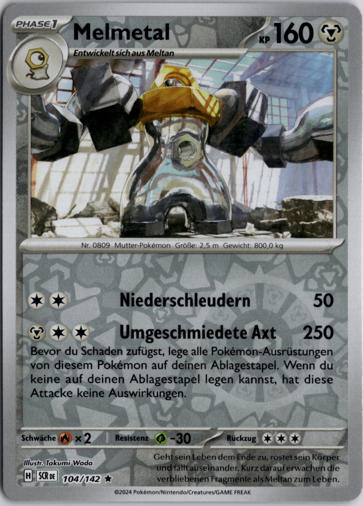 Melmetal 104 Stellarkrone Deutsch Near Mint Pokémon Karte