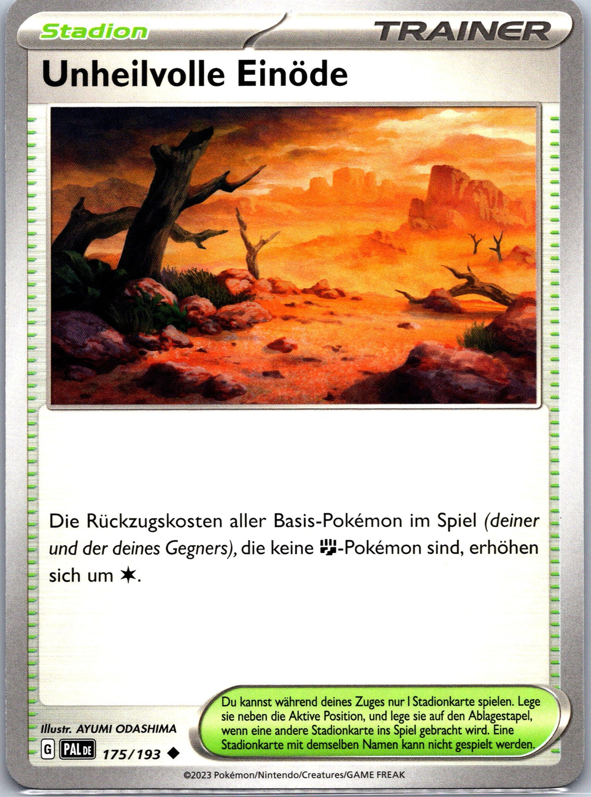 Unheilvolle Einöde 175 Entwicklungen in Paldea [PAL] Deutsch Near Mint Pokémon Karte