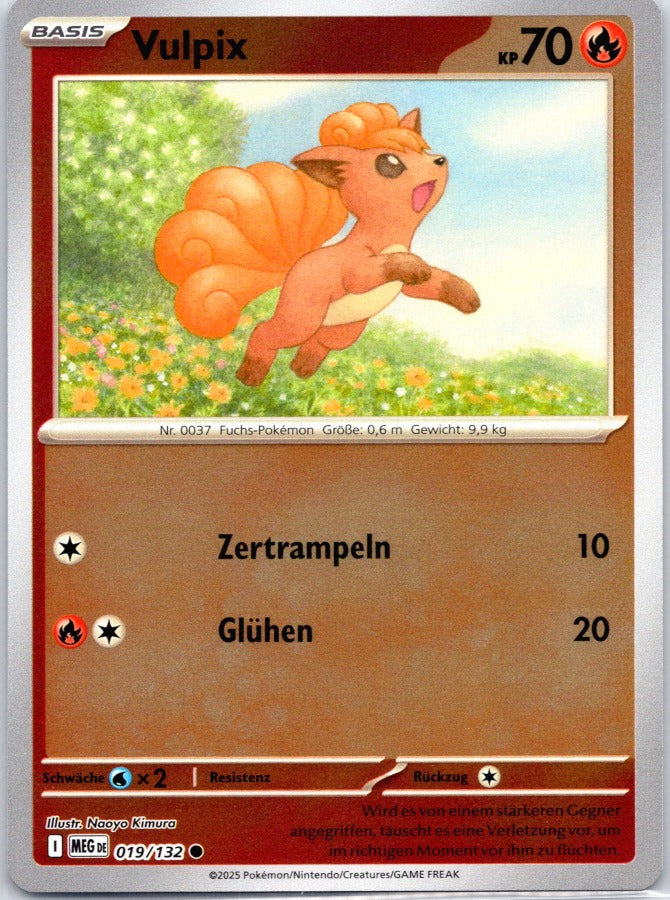 Vulpix 19 Mega-Entwicklung [MEG] Deutsch Near Mint Pokémon Karte