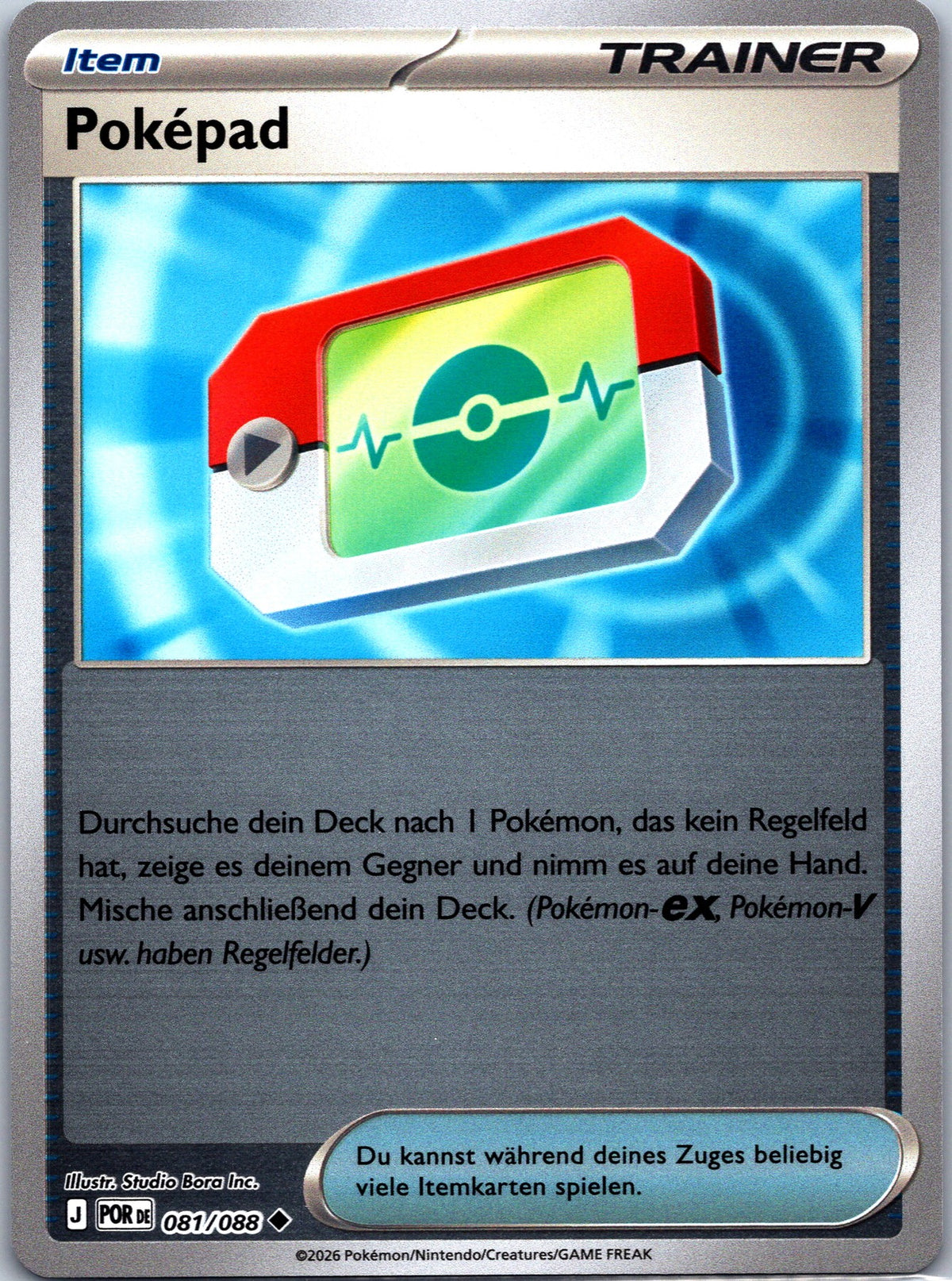 Poképad 81 Optimale Ordnung [POR] Deutsch Near Mint Pokémon Karte