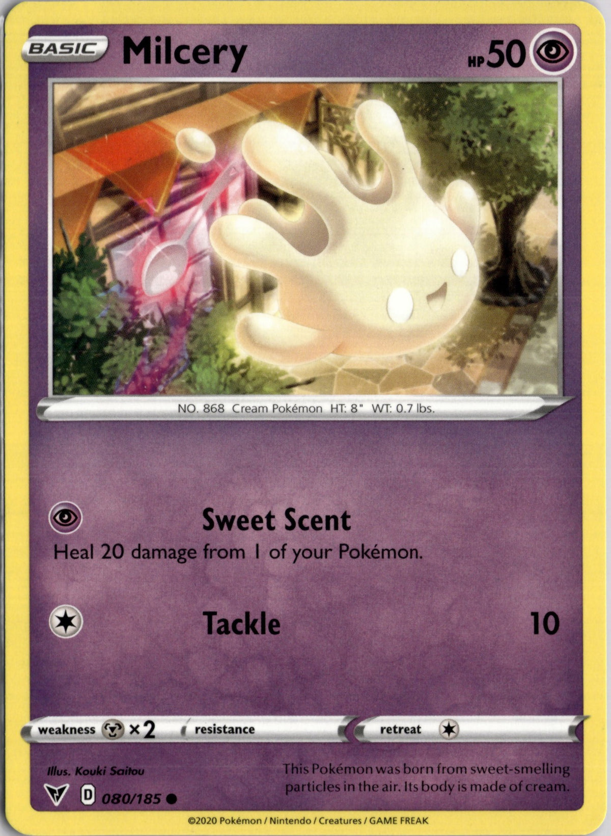 Milcery 80 Vivid Voltage Englisch Near Mint Pokémon Karte