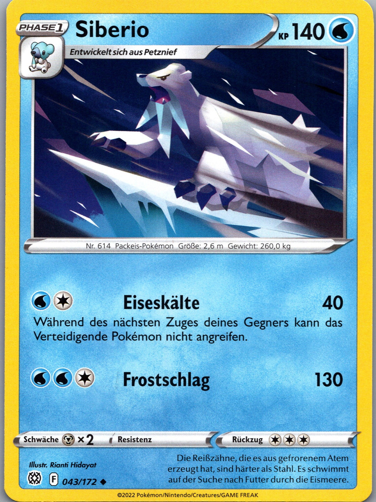 Siberio 43 Strahlende Sterne [BRS] Deutsch Near Mint Pokémon Karte